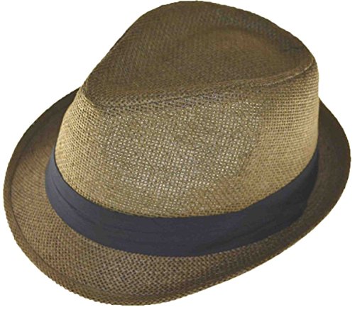 Straw Fedora 62cm 2xl Brown