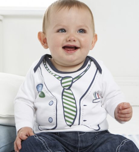 Long Sleeve Tie Motif TShirt