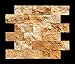 Gold / Yellow Travertine 2 X 4 Split-Faced Brick Mosaic Tile - 6