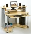 Saturn Computer Cart in Silver/Maple Finish By Studio RTA Furniture