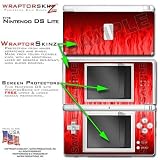 Fire Red on Black WraptorSkinz Skin kit fits Nintendo DS Lite (DS LITE NOT INCLUDED)