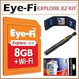 Eye-Fi Explore X2 8 GB Class 6 SDHC Wireless Flash Memory Card EYE-FI-8EX + ....