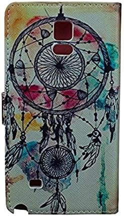 Note 4 Case,Galaxy Note 4 Case, Welity Packing Dream Catcher Pattern Card Slot PU Wallet Leather Cover Case for Samsung Galaxy Note 4 and one gift