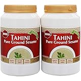 Baron's Kosher 100% Pure Ground Sesame Tahini 16-ounce Jars (Pack of 2)