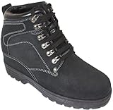 IMAGE OF CALDEN - K881802 - 5.2 Inches Taller - Size 10 D US - Height Increasing Elevator Shoes (Black Nubuck Boots)