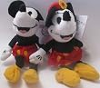 Disney Bean Bag Plush Mickey Mouse and Minnie Mouse 30's Look