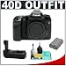 Canon EOS 40D 10.1MP Digital SLR Camera (Body Only) + Canon BG-E2N Battery Grip + Cameta Spare Battery & Cleaning Kit