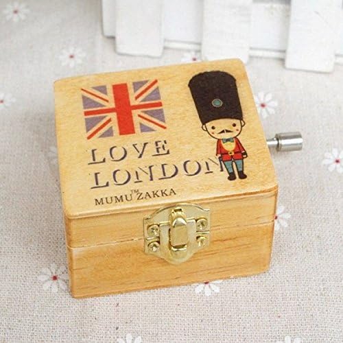 Vintage Nutcracker Wooden British Soldiers Cranked Music Box Creative Gift