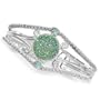 Sterling Silver Titanium Druzy and Blue Topaz Bracelet by Sajen