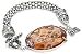 Gem Kingdom "You Goddess" Engraved Crystal Silver Bracelet