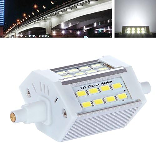 Leapair 5W Dimmable R7S J87 78mm 3" Horizontal Plug LED Flood Light Replacement 24SMD 5730 Corn Bulbs Lamp Halogen Replacement 500Lm Cool White(6000-6500K)