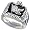 The American Eagle Men's Sterling Silver Ring: Patriotic Jewelry Gift - size 8