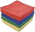 Eurow Microfiber Commercial Towels 16 x 16 300 GSM 12-pack 4 colors