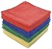 Eurow Microfiber Commercial Towels 16 x 16 in. 300 GSM 12-pack 4 colors