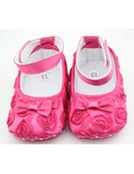 Shoes: Lovely Newborn Infant Girl Baby Rose Style Soft Princess Shoes Cack Hot Pink 12cm - foreveryang