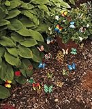 Lawn & Patio - Set of 24 Garden Yard Planter Colorful Whimsical Butterfly Stakes