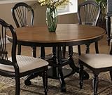 Hillsdale Wilshire Casual Dining Table in Black and Cherry Finish