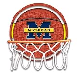 University of Michigan Wolverines Neon Pebble Leather Basketball Hoop