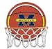 University of Michigan Wolverines Neon Pebble Leather Basketball Hoop