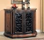 All new item Two toned finish wood hand painted design bombe chest console table