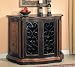 Two Toned Hand Painted Finish Wine Storage Cabinet Bombe Chest