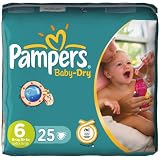 Pampers Baby Dry Windeln Gr.6 Extra Large Sparpaket 16 plus kg, 25 Stück
