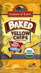 Garden of Eatin' Tortilla Chips, Baked Yellow, 7-Ounce Bags (Pack of 12)