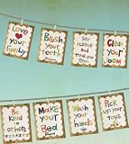 Good Manners 5x7 Wall Cards, Nursery Wall Decor, Gender Neutral Kid's Art, 5x7 Prints, Children's Wa