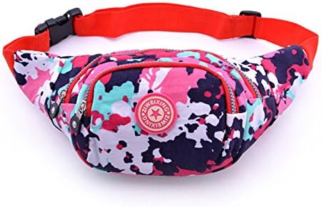 Freetrip kipling style Leisure fashion figured cloth waist bag outdoor traveling waist bag/ Bum Bag (flower color)