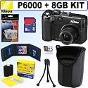 Nikon Coolpix P6000 13.5 MP Digital Camera + 8GB Accessory Kit