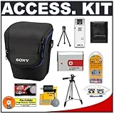 Sony CyberShot LCS-HB Soft Carrying Case (Black) + NP-BG1 Battery + Accesso ....