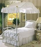 Twin Size White Fantasy Eyelet Canopy