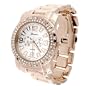 Geneva Platinum Mens Round Bezel Link Watch