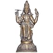 Hindu God Vishnu Brass Religious Gifts 10.5 x 4 x 4 inches (vishnub008)