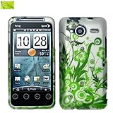 Green Flower Vines Design, Rubberized Coated Surface Hard Plastic Case Skin ....