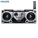 Philips FWM582 Mini Hi-Fi System - 3 CD Changer Plays: CD, CD-R, CD-RW, MP3-CD, WMA-CD - USB - Dual Amplifier - FM/MW Radio - Karaoke - DBB - Incredible Surround