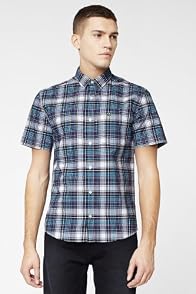 L!VE Short Sleeve Plaid Woven Shirt
