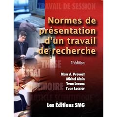 Normes de pr�sentation d'un travail de recherche
