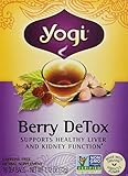 Yogi Berry DeTox Caffeine Free 16 Tea Bags, Net Wt. 1.12 Oz/ 32 g