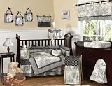 Black French Toile and Polka Dot Baby Crib Bedding Set by JoJo Designs
