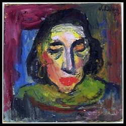 "Carmen", Original Portrait Oil Painting of Janet Ament By Listed Artist Judith Deim (Barbara Stevenson) - Unframed Artwork