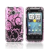BLACK SWIRL PURPLE Hard Case Cover For HTC EVO Shift 4G