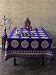 Sultans Palace ~ Purple Blue Moroccan Vintage Print Tablecloth 120x70