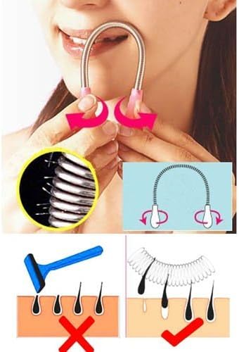 Facial Hair Epilator Remover Tool for Face Clean-Color Random