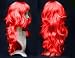 WMA Women's Long Curly Fancy Dress Wigs Red Cosplay Costume Ladies Wig Party
