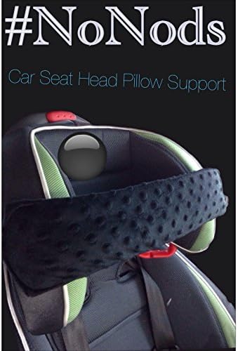 Car Seat Head Support Pillow Band: Works Awesome! Black/white