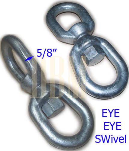 5/8" Eye & Eye Swivel Marine Mooring Galvanized