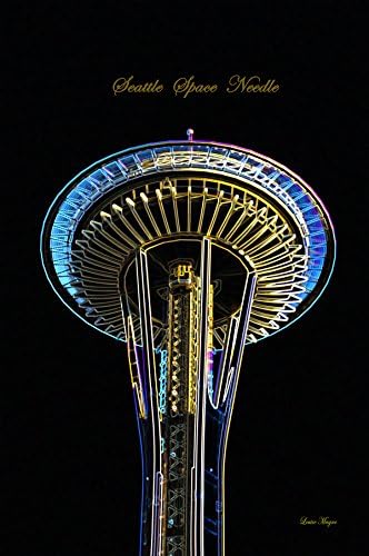 Seattle Space Needle Highlight - Blank Note Card (CG24) with Envelope (A2)