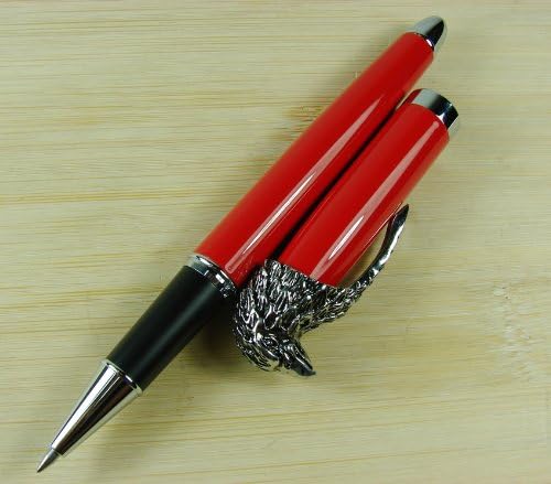 LanxiviBald Eagle Head Clip Roller Pen Rare Collection Red Fuliwen Pen
