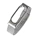 Xiaomi Mi Band 2 bands Pinhen Mesh Wrist Blet Strap Wristband Bracelet Accessories With Metal Frame For Xiaomi Mi Band 2 Smart Watch Miband (Mesh Silver)